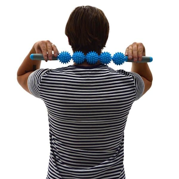 Massagerulle med 5 pigbolde Blå
