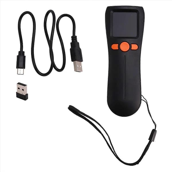 Bærbar mini bluetooth-skanner 1D/2D trådløs strekkodeskanner