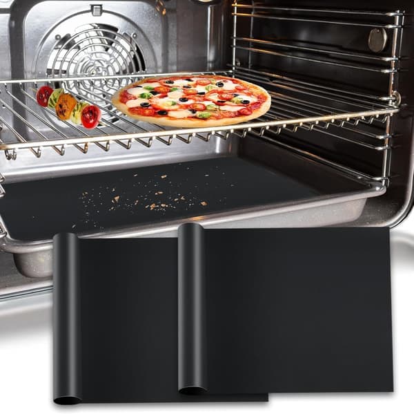 Ugnsfoder för botten av elektriska och gasugnar - Kraftig non-stick matta 2-pack 40cm x 50cm