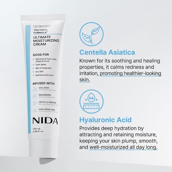 NIDA Ultra Moisturizing Cream, en mild och uppstramande ansiktskräm.