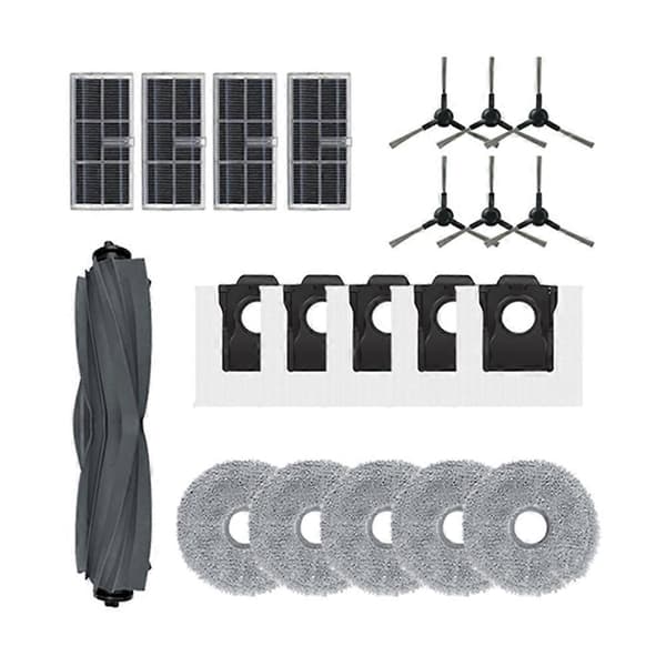 Til Dreame Mova E30 Ultra / Trouver E30 Ultra Hovedsidebørste Hepa Filter Moppepude Støvpose Robotstøvsugerdele