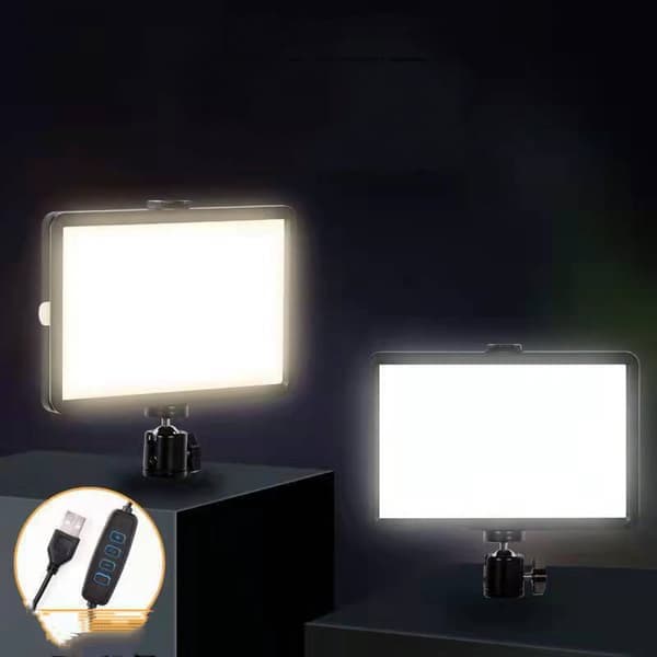 Videolys 2-pak, Bærbart Dæmpbart 5600K LED Fotolys