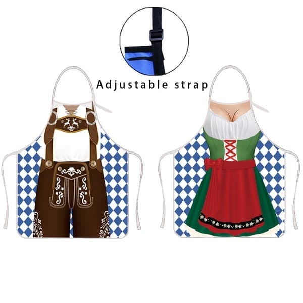 Oktoberfest Justerbart 3D-printet forkle for fest og arrangement D 60*80cm D