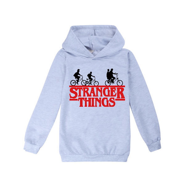Stranger Things Hettegenser Sweatshirt Pullover Genser Høst/Vinter Grå.I Grå 140cm Grey 140cm