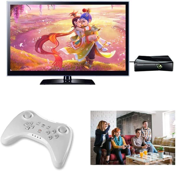 Pro Controller til Wii U, PowerLead Trådløs Controller Hvid White