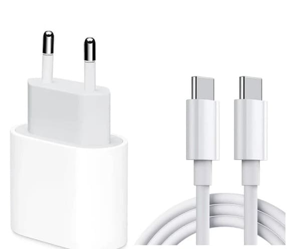 Snabbladdare för mobiltelefon - Adapter och kabel 20W USB-C 2m