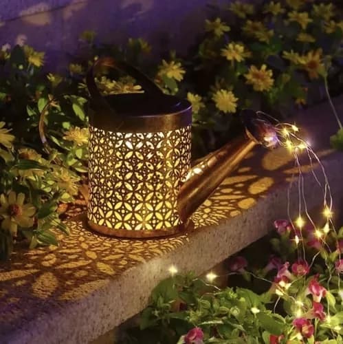 Lyktevannkanne med LED - Hagebelysning