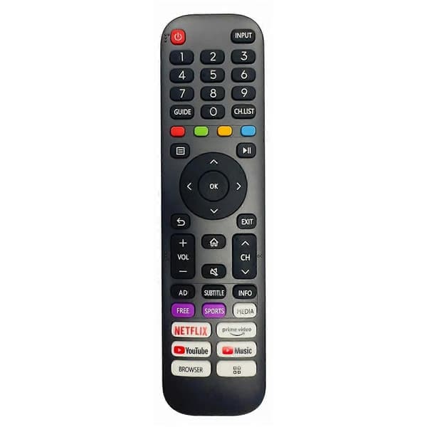 Typ A EN2AE30H Universal fjärrkontrollsersättning för Hisense 4K UHD Android Smart TV