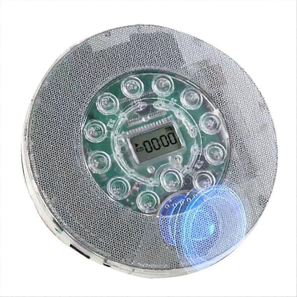Kannettava Bluetooth CD-soitin läpinäkyvällä kaiuttimella