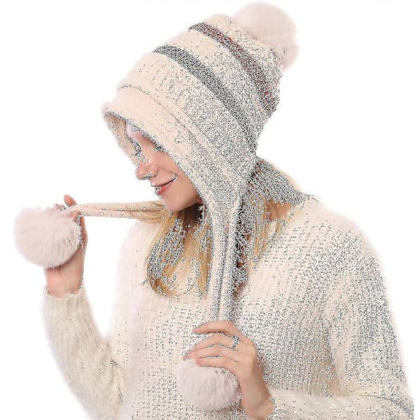 Dame Slouchy Strikkelue - Vinter Skilue