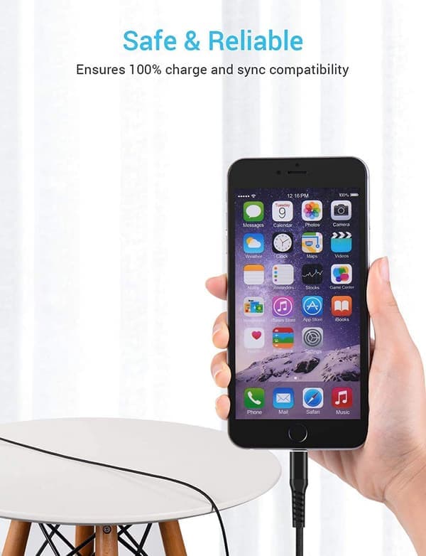 FOR iPhone oplader 3 meter, Lightning kabel Lang 3 meter, F