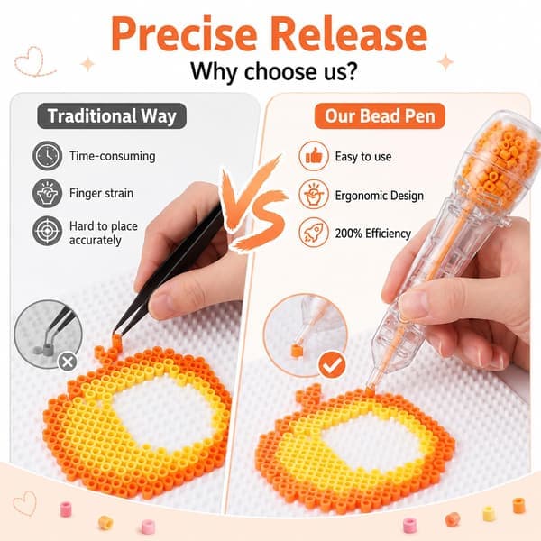 2,6 mm perlepen med 4 lågbeholdere til miniperler