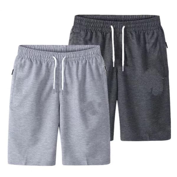 Cargo Shorts Elastisk Midje Tynn Løs Lomme Snor Cargo Shorts Lys Grå 2XL Light Grey 2XL