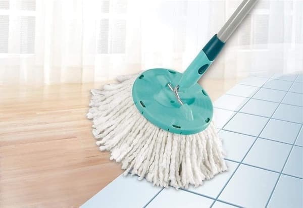 Udskiftelige moppehoveder, 2-pak, polyester, hvid