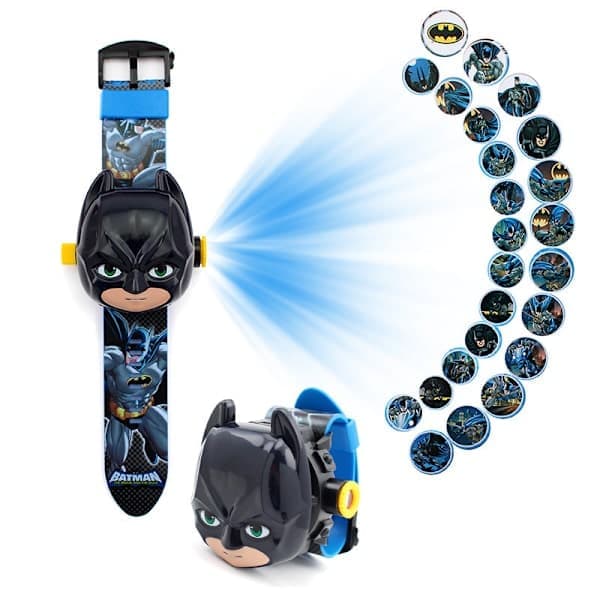 Batman klockprojektionsklocka med projektorfunktion tecknad flip-leksaksklocka - 24 bilder