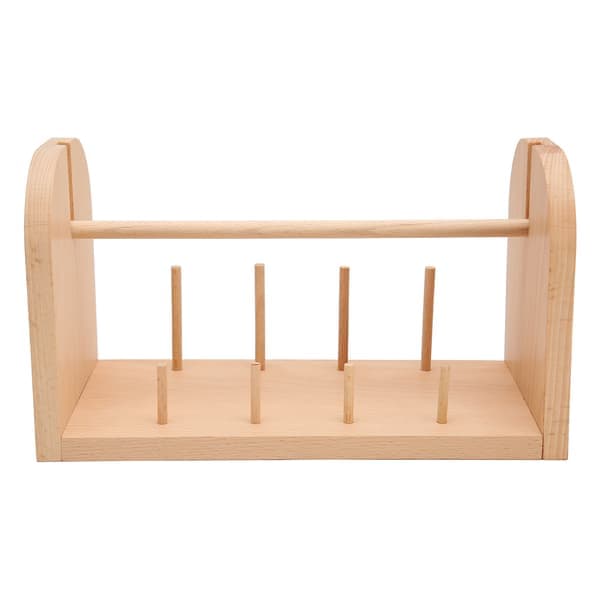 Garnholder i tre 9 spindler Solid treutjevning Stabil Enkel montering Garnfordeler for hekling Strikking Sying
