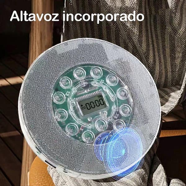 Kannettava Bluetooth CD-soitin läpinäkyvällä kaiuttimella