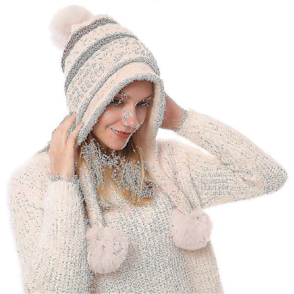 Dame Slouchy Strikkelue - Vinter Skilue