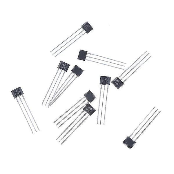 10 stk. Hall-element 49e Oh49e Ss49e Lineær Sensor Hall-sensor