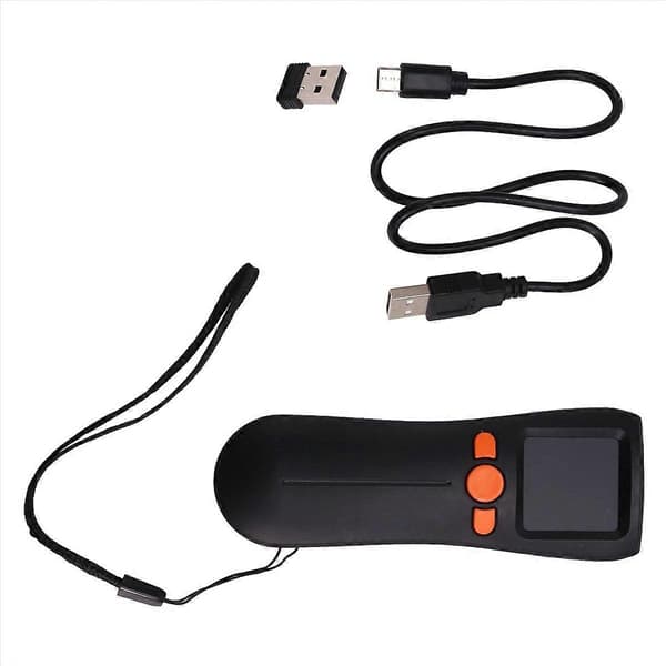 Bærbar mini bluetooth-skanner 1D/2D trådløs strekkodeskanner