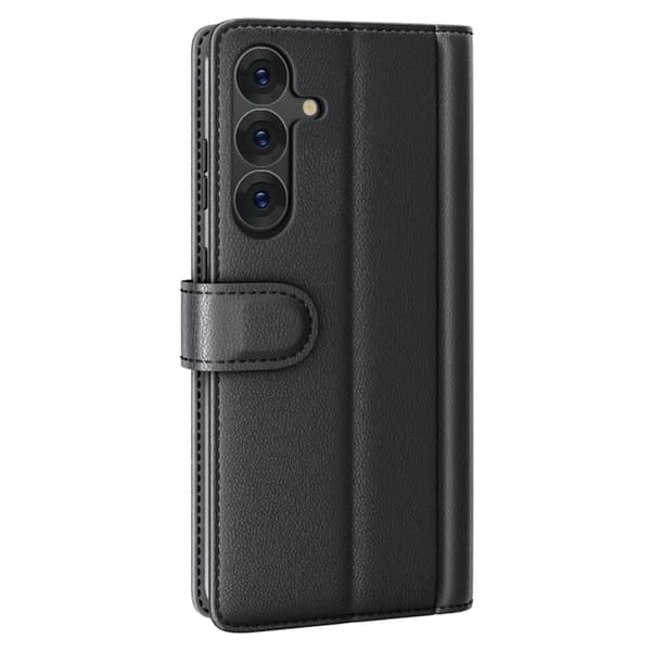 Ægte læderetui Samsung Galaxy S25 Sort