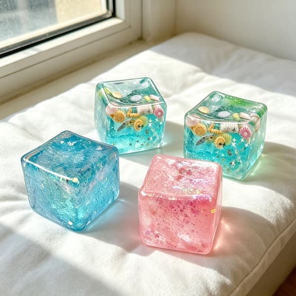 Premium Block Cube Squishy – Is-terning Squishies til voksne Squishy Cube Stress Cube (Grøn)
