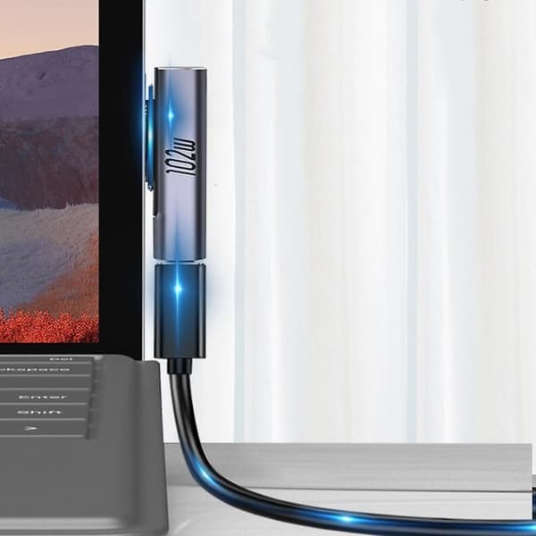 102W USB-C Typ C PD Snabbladdningsadapter för Surface Pro 3 4 5 6 7 8 Go för Surface Book 1