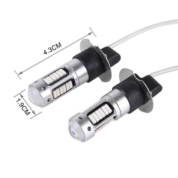 st H3 10W 30 SMD-4014 LED-dimlamper for bil, DC 12V blått lys Blue Light