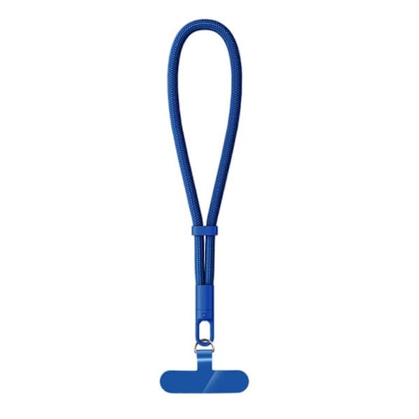Justerbar håndleddsstropp med festefliker Universal mobiltelefonstropp for menn og kvinner Telefonstropp Gem Blue