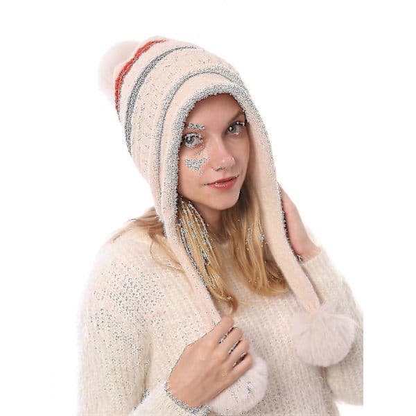 Damernas Slouchy Stickad Mössa - Vinter Skidhätta
