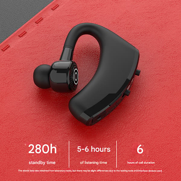 Bluetooth Mono Headset (Enkelt-sidet) - Tilsluttes din PC, Mac, tablet og/eller telefon - Støjreducerende, Sort