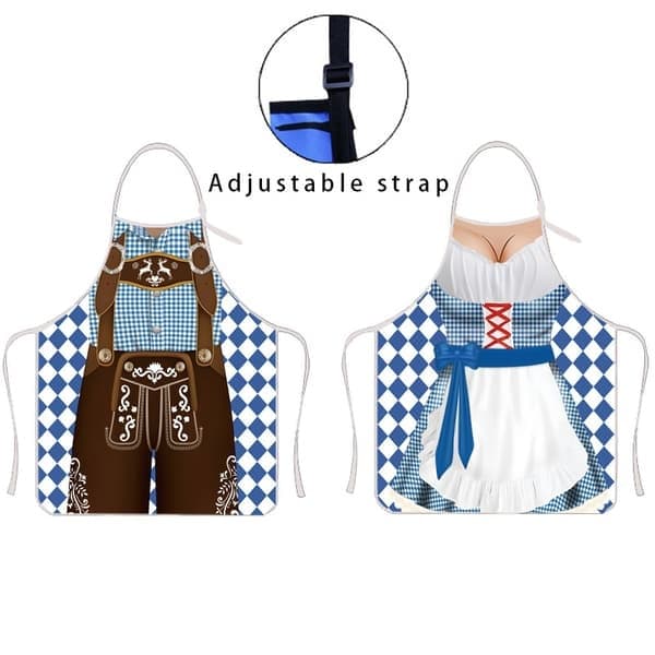 Oktoberfest Justerbart 3D-printet forkle for fest og arrangement D 60*80cm D