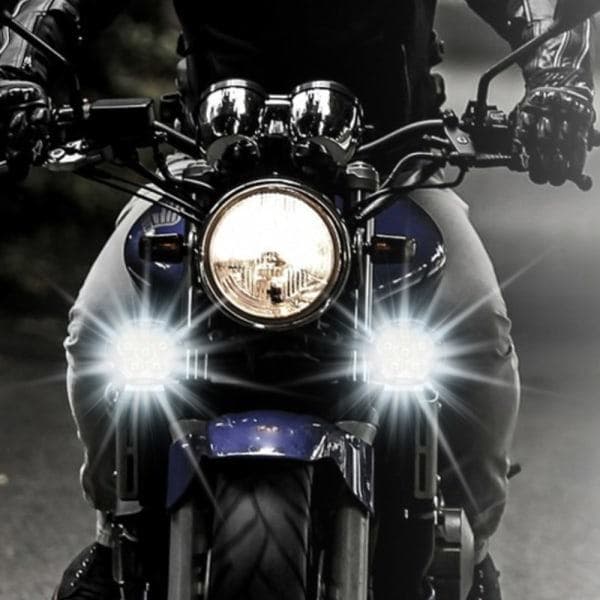 2 st 6 LED motorcykelstrålkastare