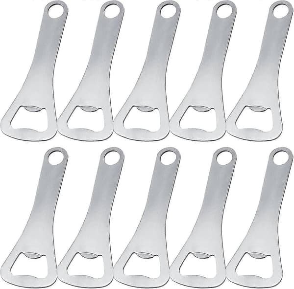 Flasköppnare Pack Kronkapsylöppnare Bulk Ölflasköppnare (Silver, 10 st)