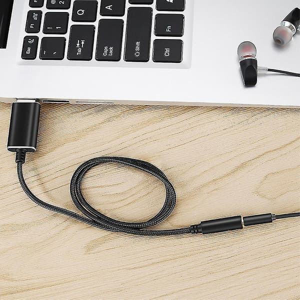 USB-lydadapter til 3,5 mm lydstikstik Eksternt lydkort lydstik hovedtelefoner pc