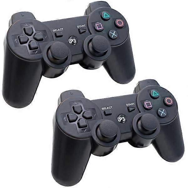 2-pak - Trådløs controller til PS3 - Kompatibel - Sort