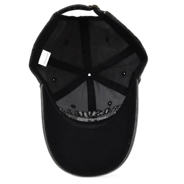 Brevbroderi Baseball-lippikset Kuluneet Haalistuneet Hatut MUSTA&HARMAA musta&harmaa black&grey