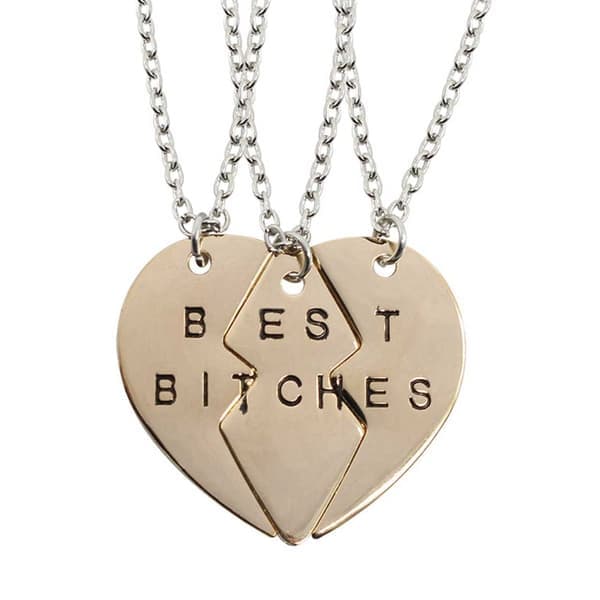 Best Bitches – Vennskapskjede for 3 venner Gull