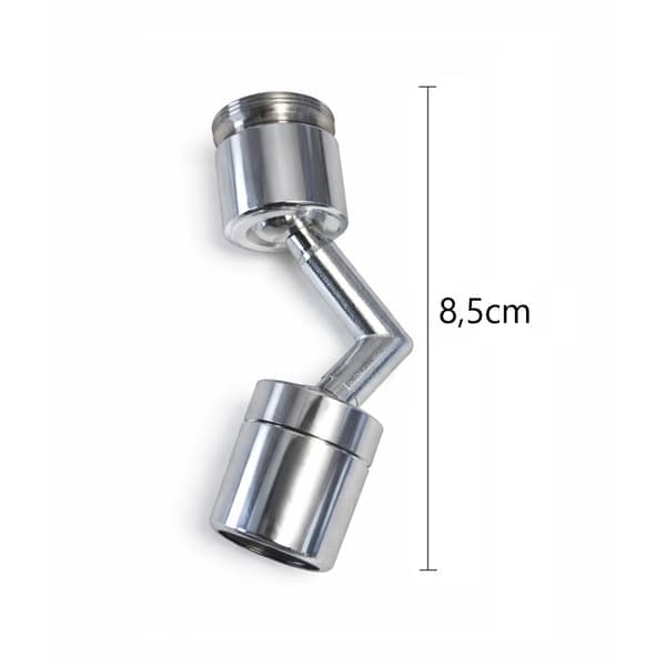 Messing kranmunnstykke - 720° roterende adapter Sølv sølv