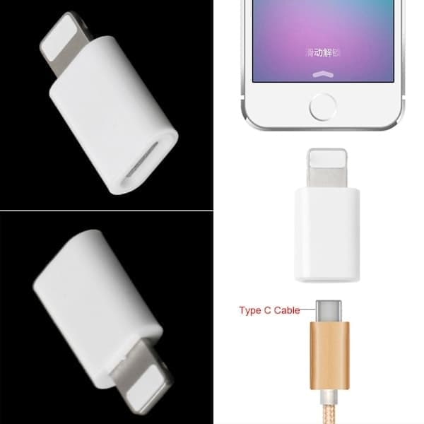 USB C Hunn til Lightning Hann Adapter for Telefon Serie Slitesterk