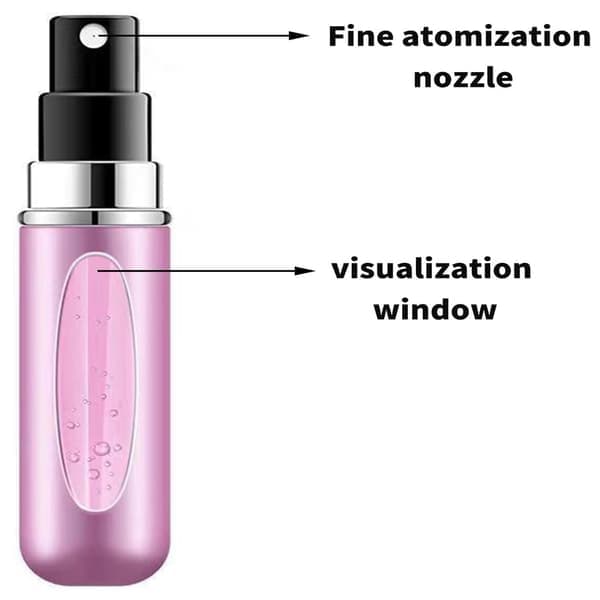 5 ml/0,2 oz påfyllningsbara kosmetiska sprayflaskor, 5 st 5 ml bärbara parfymsprayflaskor för utomhusbruk och resor 5 5