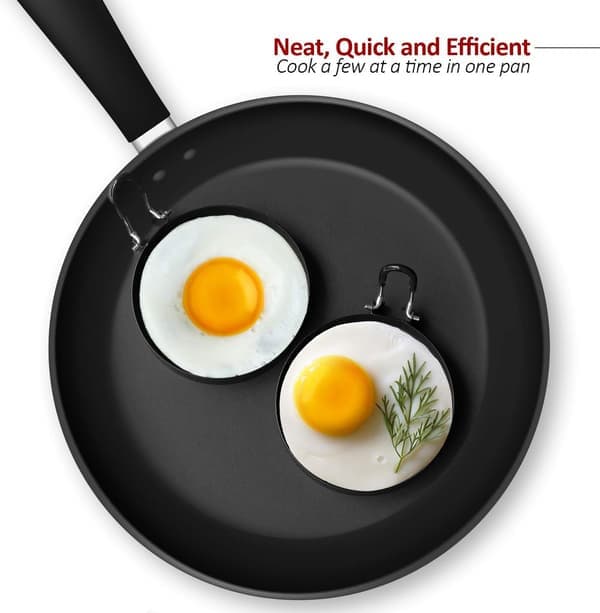 Eggeringer 4-pakning i rustfritt stål Eggeringer Pannekakeformer for stekte egg og omeletter