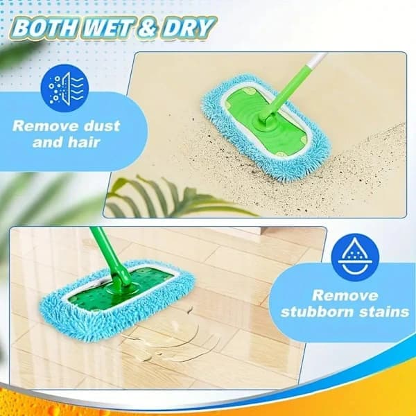 4-pack Swiffer moppbytesdukar - återanvändbara moppdukar för torr- och våtrengöring