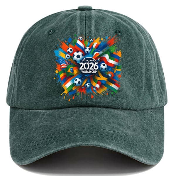2026 VM-print Unisex Retro Sort Baseballkasket (Solbeskyttelse)