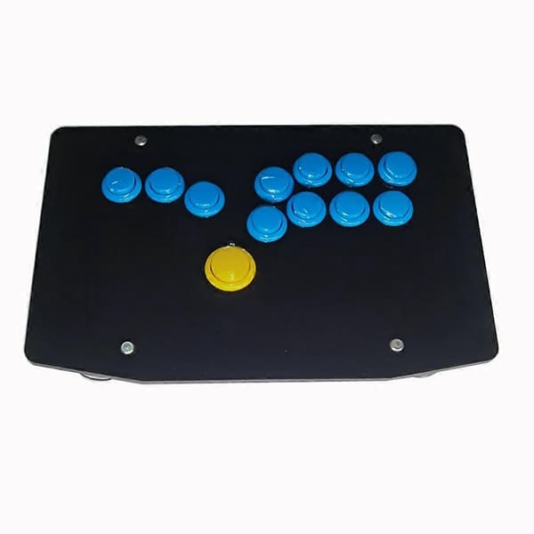 DIY-kontroller Full knapp Arcade Fighting Stick Spillkontroller Hitbox-stil Joystick for PS4/PS5/PC/SWITCH/Android, A Black