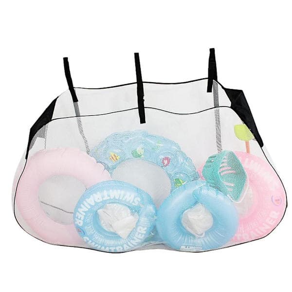 Oppustelig Pool Opbevaring Pool Legetøjs Organizer Pose | Bolde Beholder Netpose Kraftige Netposer til Pool Float & Oppustelig Hvid White