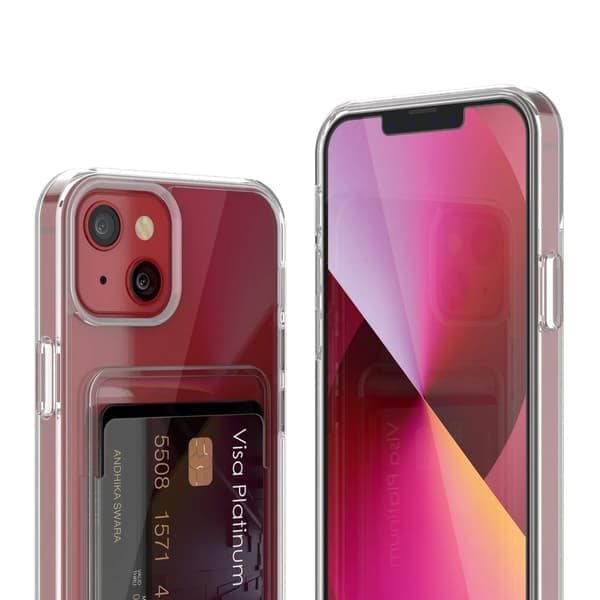 iPhone 13 -puhelinkotelo korttipidikkeellä Rvelon - Läpinäkyvä Läpinäkyvä