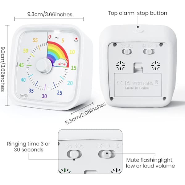 Visuell Timer 60 Minuter - Klassrumsskola för Barn