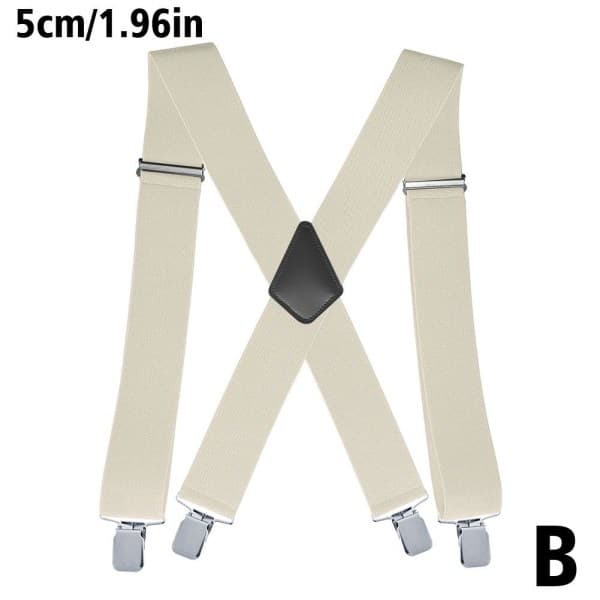 Sorte justerbare seler til mænd unisex bukser elastisk sort one size