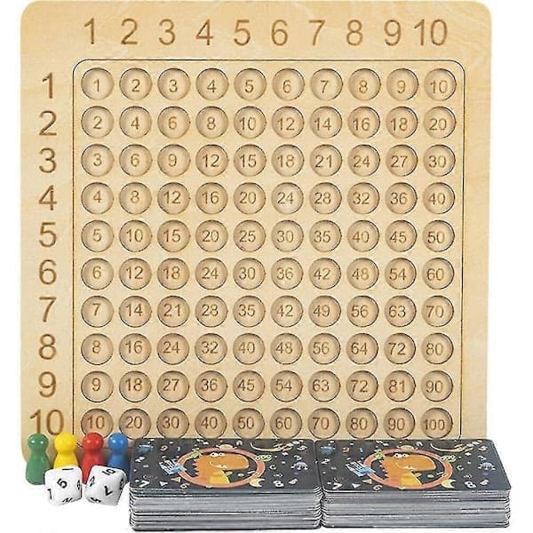 Brädspel Multiplikationsspel Träspel Pedagogiska mattespel
